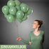 Jonhamwelbor Sage green Balloons Olive Green Eucalyptus Green 100 Pack 12 inch Matte Latex Helium Balloons for Birthday Baby Shower Retro Neutral ...