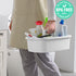 Cleaning Supplies Caddy, Household Tool Organizer with Handle, Portable Plastic Bucket for Shower Essentials Storage, White...