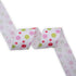Grosgrain Polka Dot Craft Wired Ribbon,1-1/2 Inch,10 Meters Spool,White with Multi Dots,Use for DIY Gift Wrapping Wreath Floral Arrangement Bow De...