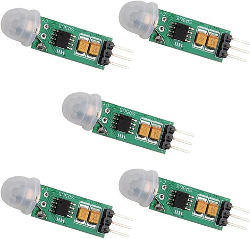 HC-SR505 Mini Infrared PIR Motion Sensor, Micro IR Pyroelectric Human Movement Detector Sensors Module (Pack of 5)...