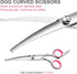 Dog Grooming Scissors with Safety Round Tips Stainless Steel Professional Dog Grooming Kit - Thinning, Curved Scissors and Comb for Dog Cat Pet...