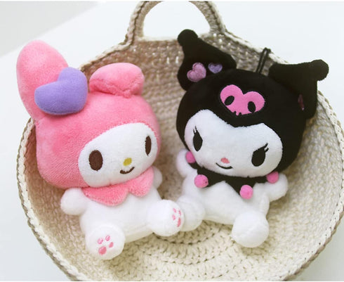 Cutie Hello Kitty Friends Character Plush Bag Clip Keychain Backpack Hanger 1PC 4.7in Kuromi Cutie...