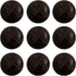 50PCS Brown Football Pattern Imitation Leather Style Plastic Shank Buttons Craft Plastic Buttons Round Black Plastic Imitation Leather Buttons Set...