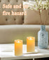 Waterproof Flameless Candle with Remote Control Timer Outdoor LED Pillar Candles Height 6'' Diameter 3.15 '' Candle Set of 2...