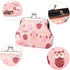 Oyachic 4Pcs Cute Owl Coin Purse Buckle Change Pouch Small PU Leather Wallet Kiss Lock Clasp Clutch Animal Bag Vintage Car Key Holder for Girls Wo...