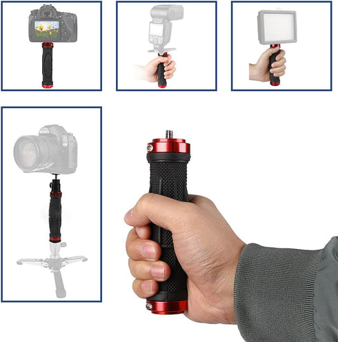 Camera Handle Grip Support Mount Universal Stabilizer Holder Stand with 14-20 Thread for Digital Video Camera Camcorder Action Camera LED Video Li...