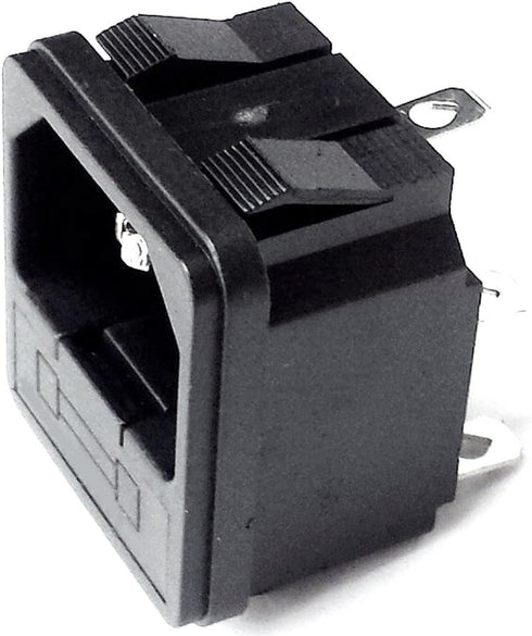CESS Snap In AC Power Inlet with Fuse Holder - AC Black Socket (jcx) (4 PACK)...