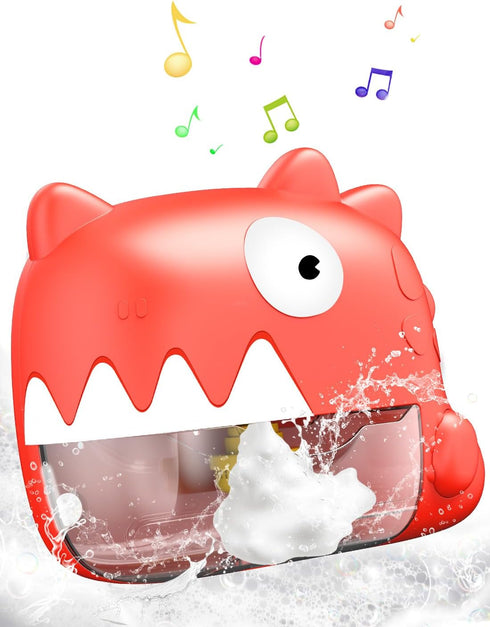 Dinosaur Baby Bath Toys | Automatic Musical Bubble Machine | Bathtub Toy for Toddlers Ages 18 Months + | 4 x Strong Suction Cups | Mold-Free | Bes...