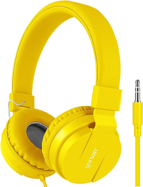 gorsun Kids Headphones, Lightweight Stereo Wired Toddler Headphones, Adjustable Headband Children's Headset for Smartphones Computer Pad Earphones...