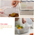1pc Double Storage Basket Plastic Drawer Plastic Storage Bins Clear Organizer Box Over The Sink Colander Strainer Basket Fridge Pull Out Bin Veggi...