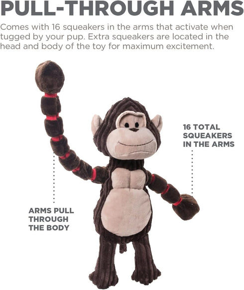 Outward Hound Thunda Tugga Gorilla Plush & Squeaky Dog Tug Toy...
