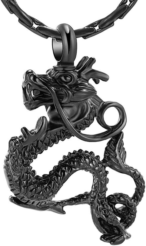 constantlife Cremation Jewelry for Ashes Stainless Steel Dragon Urn Necklace Keepsake Human Pet Ashes Holder Memorial Pendant for Women Men...
