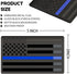 Embossed 3D Metal Thin Blue Line All Black American Flag Emblem Decal Stickers (1 Pair), Matte Black 5" x 3" Patriotic USA US Flag Decals for Car,...
