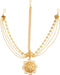 Efulgenz Gold Tone Indian Jewelry for Women Dubai Style Matha Patti Indian Gold Tone Floral Multilayer Beads Chain Matha Patti Indian Bollywood Br...