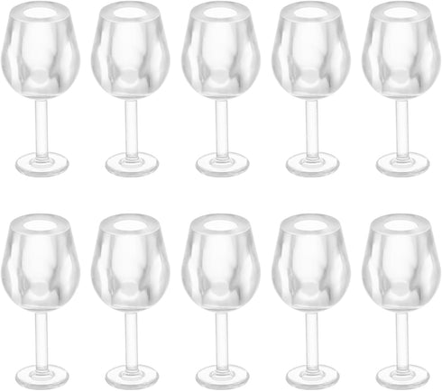 NUOBESTY 10Pcs 1: 12 Dollhouse Cocktail Glasses Wine Glasses Mini Beer Cups Miniature Drinking Water Cups Model for Dollhouse Food Kitchen Accesso...