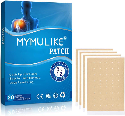20 Pcs MYMULIKE Heat Patch Fast-Acting for Knee, Back, Neck, Shoulder...