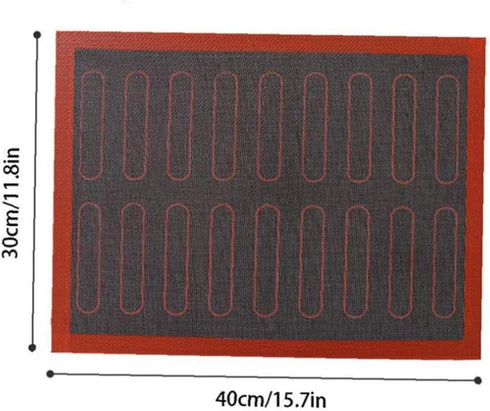 Silicone Pastry Mat - 30x40cm Non-Slip Micro-Perforated Oven Mat Silicone Biscuit Baking pad Pizza Cake Baking Pan Mat Oven Bakeware Tools...