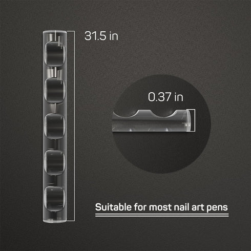 2 Pcs Crystal Bar Pen Holder, Acrylic Nail Art Painting Pen Brush Stand for Drawing Pens, Nail Gel Polish Pen Brush Stand Holder Manicure Tool....
