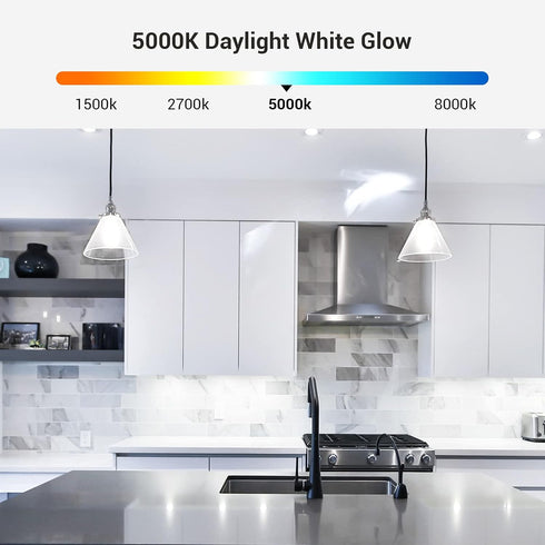 DEWENWILS GU24 LED Light Bulb, 60W Equivalent, Dimmable 2 Prong Light Bulbs, 5000K Daylight White, 9W 800 Lumens, A19 Shape Bulbs, GU24 Twist Lock...