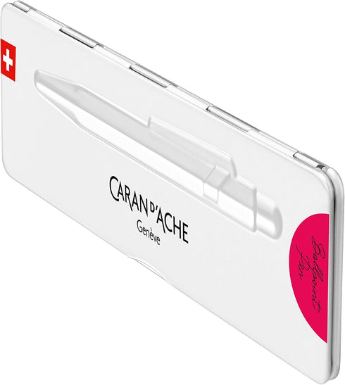 Caran D'ache 849 Pop Line Fluo Purple Ballpoint Pen with Metal Box (849.590)...
