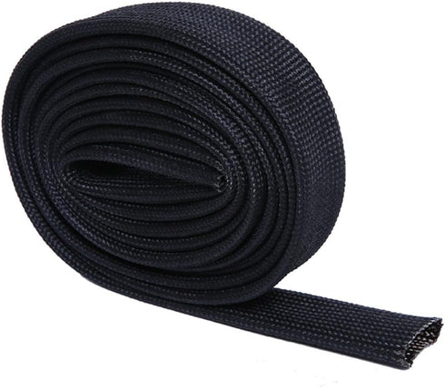 Hiwow 5FT Heat Sleeve Fiberglass Adjustable Heat Shield Sleeve Black Color (5FT X 26MM(1''))...