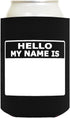 Personalized Can Cooler Hello My Name is Name Tag Set 6-Pack Can Drink Sleeves and Marker...