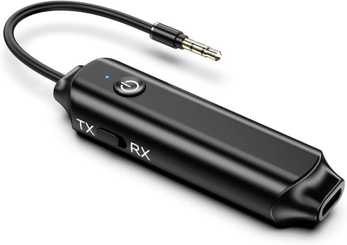 Criacr Aux Bluetooth Car Adapter, Bluetooth 5.0 Receiver Transmitter for Car Home Stereo System and Headphones, Bluetooth Aux Adapter, Portable Wi...