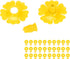 CHICIRIS 30 Set Hummingbird Feeder Flowers Hanging Bird Feeding Ports Replacement Parts for Bee Guards Feeding Hummingbird Outdoors Supplies(Yello...
