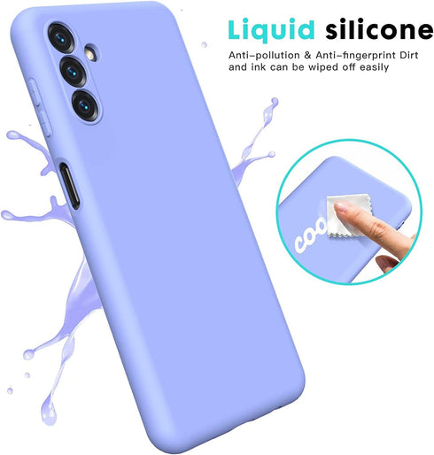 Samsung Galaxy A14 5G (Not for 4G) Case, Liquid Silicone Case with Microfiber Lining Thickening Shockproof Design Soft Gel Rubber Phone Case Cover...
