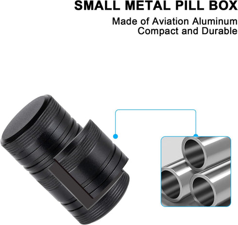 Small Daily Metal Pill Box 2 Times a Day - Waterproof Pill Container - Travel Pill Case, Portable Medicine Holder for Vitamin, Fish Oils, Suppleme...
