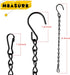 6 Pack 9.5 Inch Hanging Chain for Bird Feeders, Planters, Lanterns, Wind Chimes, Billboards, Chalkboards and Ornaments (Black)...