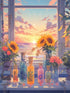 MXCFZX Flowers Paint by Number for Adults Canvas, Sunflowers in a vase Paint by Numbers Kits for Beginner, Drawing Paintwork with Paintbrushes Oil...