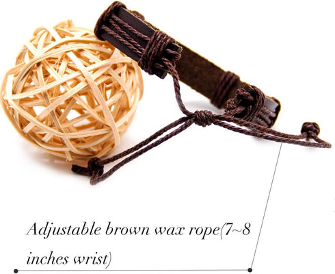 LNKRE JEWELRY Fashion Leather Criss Cross Bracelet Religious Christian Adjustable Wrap Bangle...