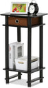 Furinno 17017 Turn-N-Tube End Table, 1-Pack, Espresso...