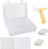 Embroidery Floss Organizer, Cross Stitch Thread Storage Box Tools - Bobbin Winder, 1 Removable 24 Compartments with 40 Hard Plastic Floss Bobbins ...