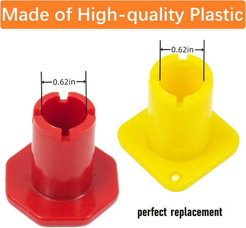 Parking Brake and Trailer Air Supply Mv-3 Knob Yellow & Red Fit for Peterbilt Kenworth Volvo Western Star Truck Replace Bendix 298818 298817...