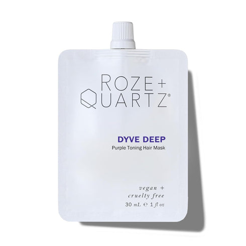 Roze + Quartz® Dyve Deep Hair Mask • Ultra Purple Toning Treatment for Blonde, Silver + Highlighted Hair (1oz)...