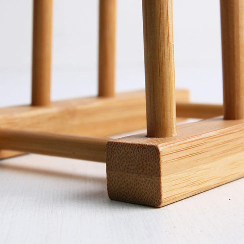 Kunovo Bamboo Dish Rack,Pot lid/Plate/Cutting Board Organizer for Kitchen cabinets,Bottle Drying Holder… (4G)...