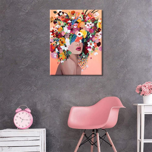 Paint by Numbers for Adults, DIY Girls Adult Paint by Numbers Kits on Canvas Flowers Painting Kits for Kids Beginner 16x20 inch Flameless Oil Pain...