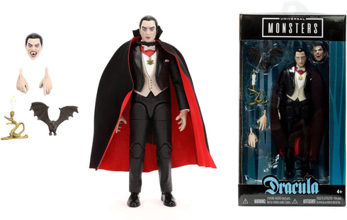 Jada 253251015 Toys Universal Monsters Dracula 6” Deluxe Collector Figure, Black, Standard Size...