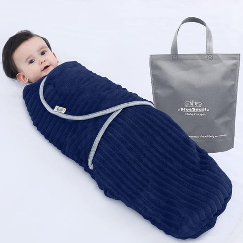 BlueSnail Newborn Baby Swaddle, Easy Wrap Receiving Blanket, Comfortable and Soft (S,0-3 Months, Navy)...