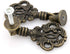 4 PCs Vintage Pendant Pull Handles - Antique Brass Drop Pulls for Cabinet Dresser Wardrobe - Height 2-13/64" (56 mm), Pendant Width 1-17/64" (3.2 ...