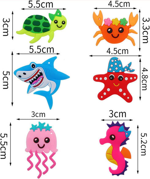 Sea Animal Birthday Party Supplies Reusable Plastic Straws with 8 Styles Under the SeaThemed Party Favors for Kids Party Decorations with Cleaning...