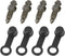 4Pcs M6x1mm Banjo Bolt Bleeder Screw with Cap for Motorcycle Brake Master Cylinder...