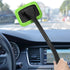 Car Windshield Cleaning Tool, Windshield Cleaner with 4 Washable and Reusable Microfiber Pads and Extendable Handle, for Auto Glass Wiper...
