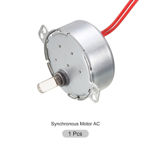 Synchronous Gear Motor AC 12V 2-2.4RPM 50-60Hz D Shaft CCW/CW 4W Electric Motor Turntable Motor for Cup Turner Electric Fan...