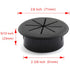 HJ Garden 2pcs 2-3/8 inch Flexible Desk Cord Grommets Wire Organizer Hole Cover for Managing and Hiding Office PC Desktop Cable(Black)...