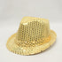 Sequin Hat for Man and Women,Western Sequin Fedora Hat Bling Dance Hats...