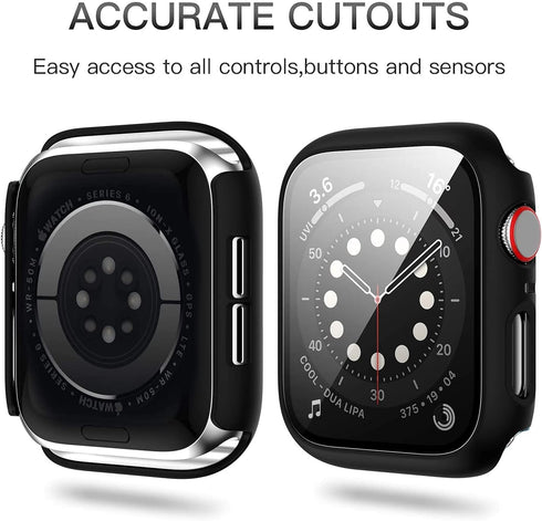 12 Pack Case for Apple Watch 38mm Series 3/2/1 with Tempered Glass Screen Protector, Haojavo Full Hard PC Ultra-Thin Scratch Resistant Bumper HD P...
