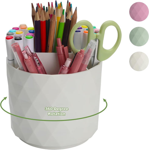 Desk Pencil Pen Holder,5 Slots 360°Degree Rotating Desk Organizers And Accessories, Makeup Brush Holder Organizer,Pencil Cup, Pen Organizer, Offic...